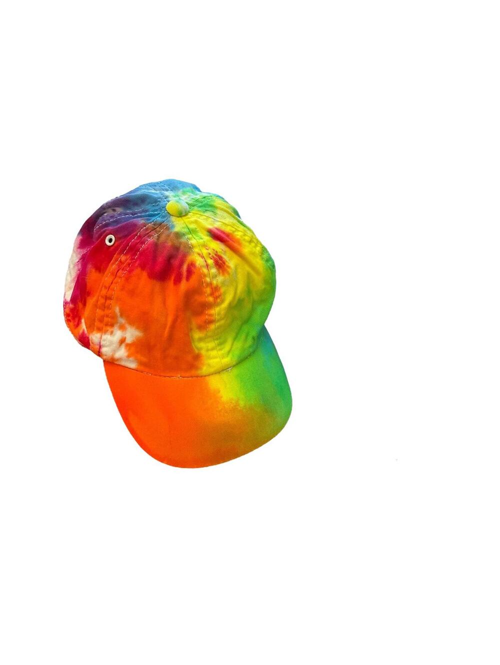 Vintage Rainbow Tie-Dye Baseball Cap – Kid’s Size Adjustable Hat